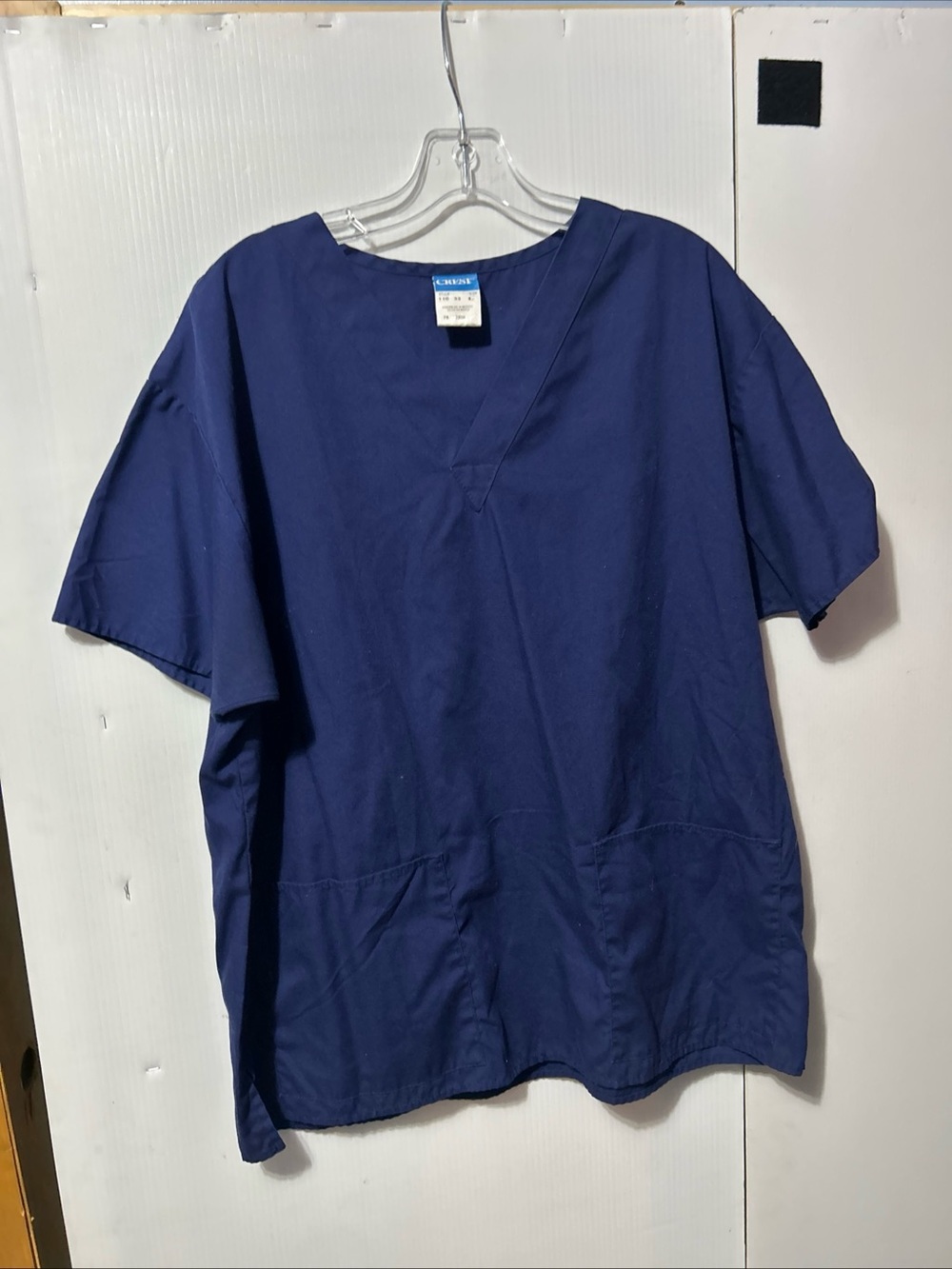 Crest Navy V-Neck Medical Scrub Top